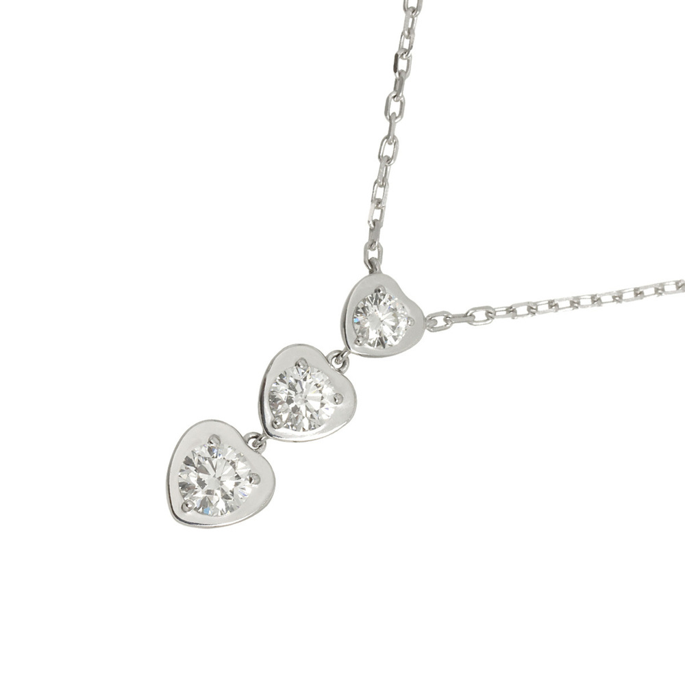 Cartier Damour Heart Diamond Necklace, 41cm, 18K WG (White Gold 750), Diamant...